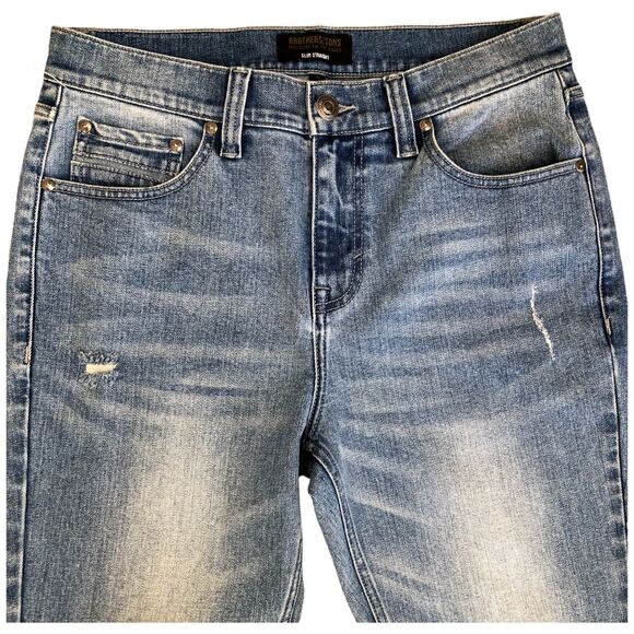 Brothers and Sons Men's Slim Straight Stretch Denim‎ Jeans - New Size 32x32 - Picture 2 of 12